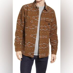 New ROARK Andes Snap‎ Front Shirt Jacket Flannel In Dark Khaki Size M